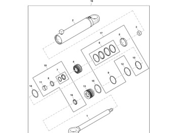 Silinder hidrolik JOHN DEERE