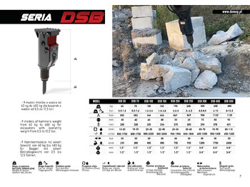 Palu hidrolik untuk Ekskavator baru DEMOQ DSB 300 Hydraulic breaker 300 KG: gambar 3