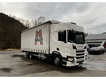 Truk dengan terpal samping Scania R410 6x2 // Retarder // Automat // 7,7 // Dach Podnoszony // Oś podnoszona //: gambar 4