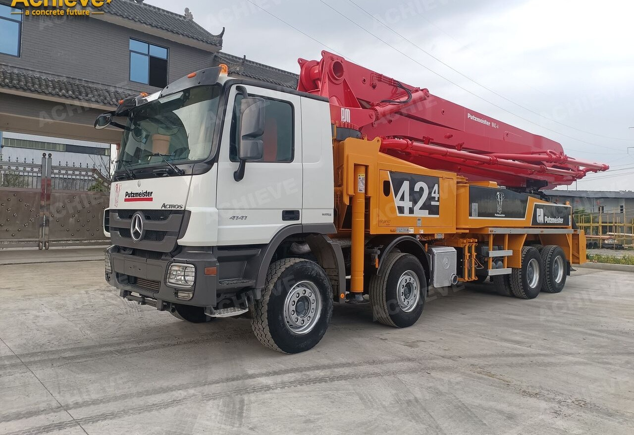 Truk pompa beton PUTZMEISTER Mercedes-Benz Actros 4141 concrete pumpM42-4R 170 m³【ACHIEVE】TOP CONDITION!!!: gambar 6