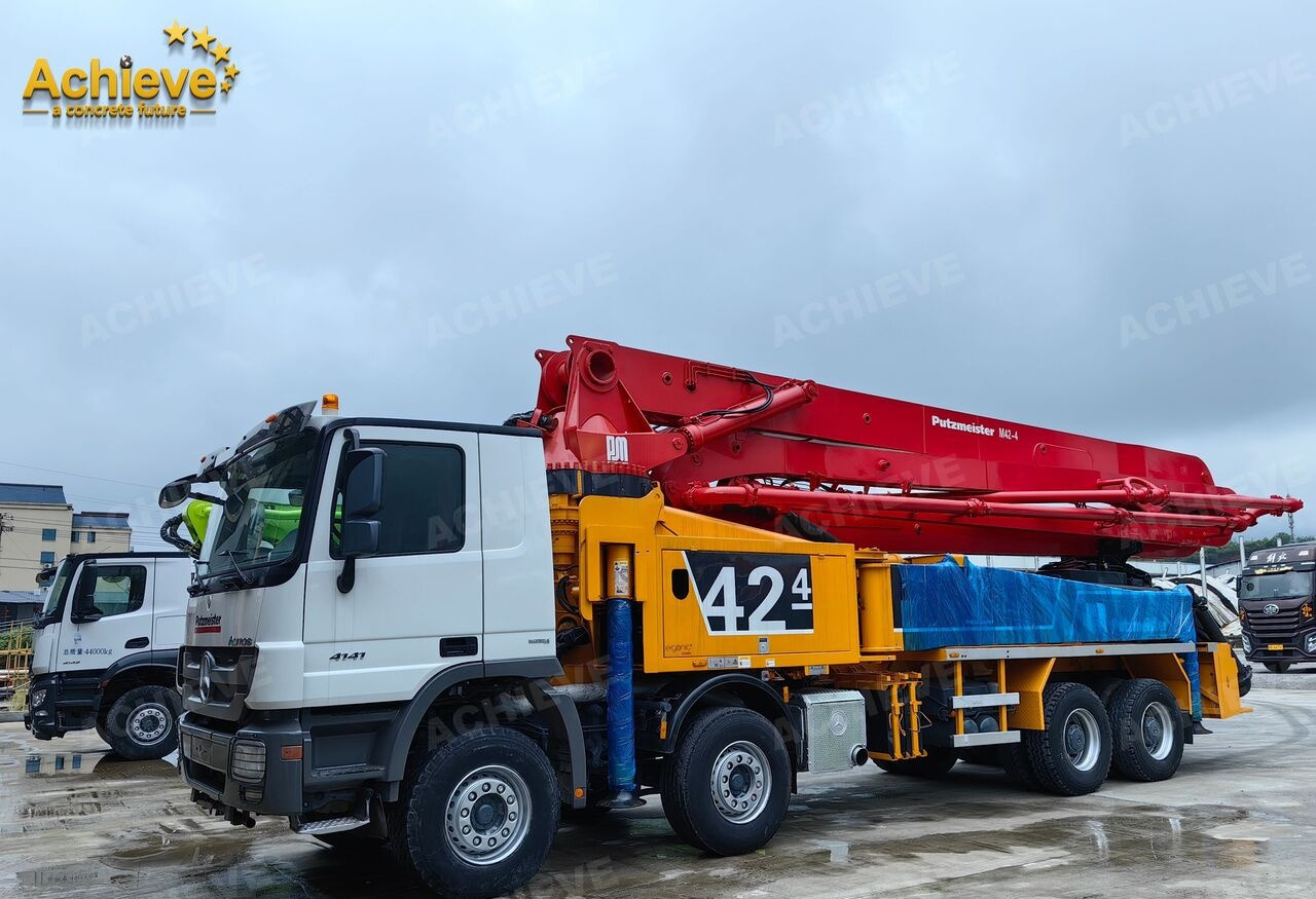 Truk pompa beton PUTZMEISTER Mercedes-Benz Actros 4141 concrete pumpM42-4R 170 m³【ACHIEVE】TOP CONDITION!!!: gambar 11