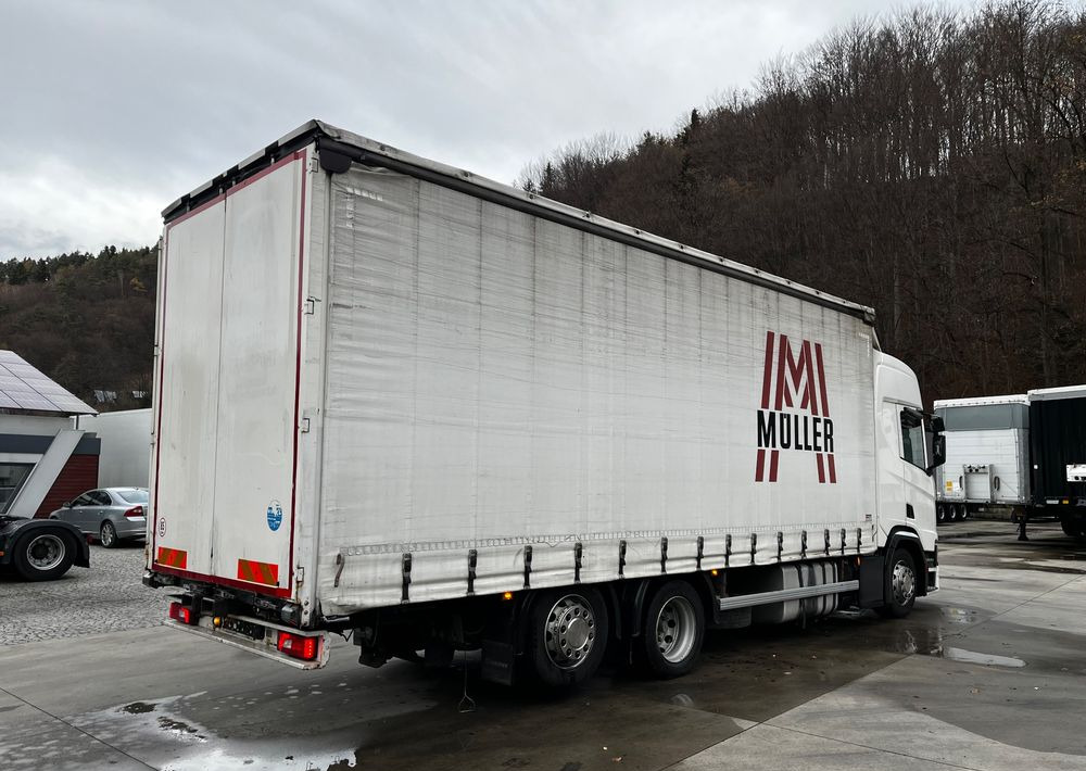 Truk dengan terpal samping Scania R410 6x2 // Retarder // Automat // 7,7 // Dach Podnoszony // Oś podnoszona //: gambar 9