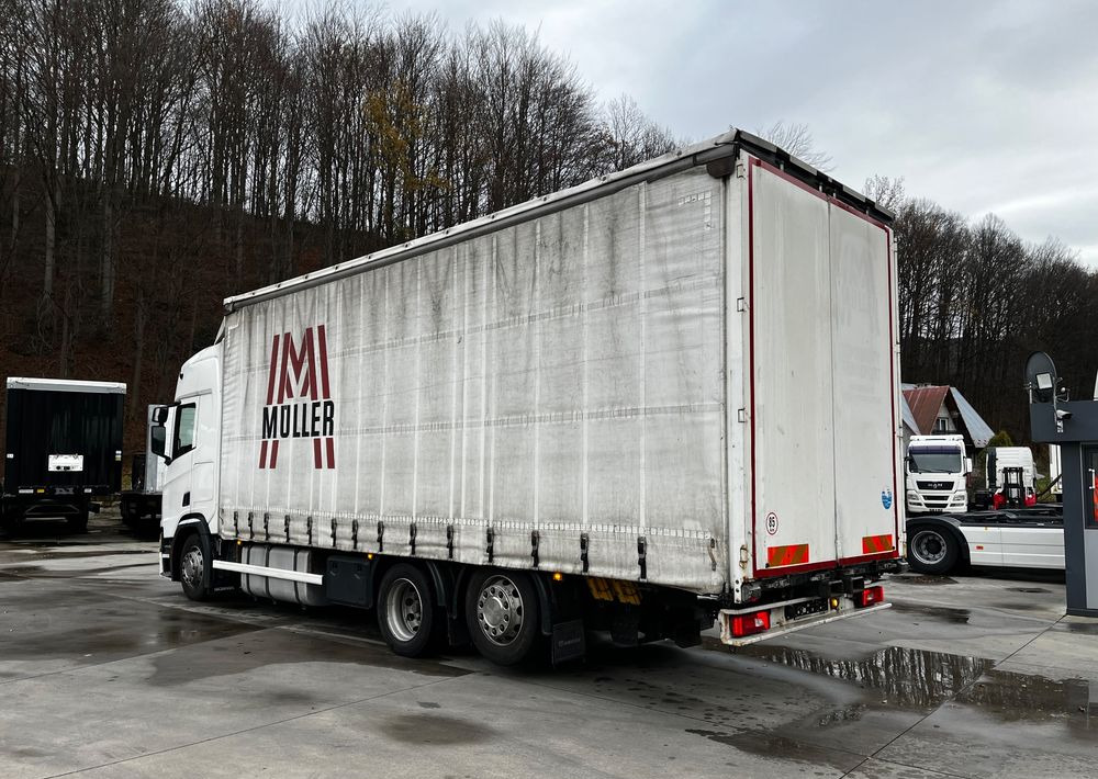 Truk dengan terpal samping Scania R410 6x2 // Retarder // Automat // 7,7 // Dach Podnoszony // Oś podnoszona //: gambar 7