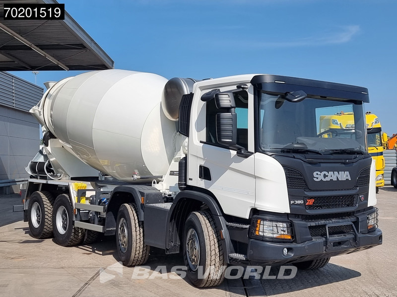 Truk pengaduk beton baru Scania P380 8X4 NEW! Euro 5 Manual Big-Axle 10m3 mixer Steelsuspension: gambar 8