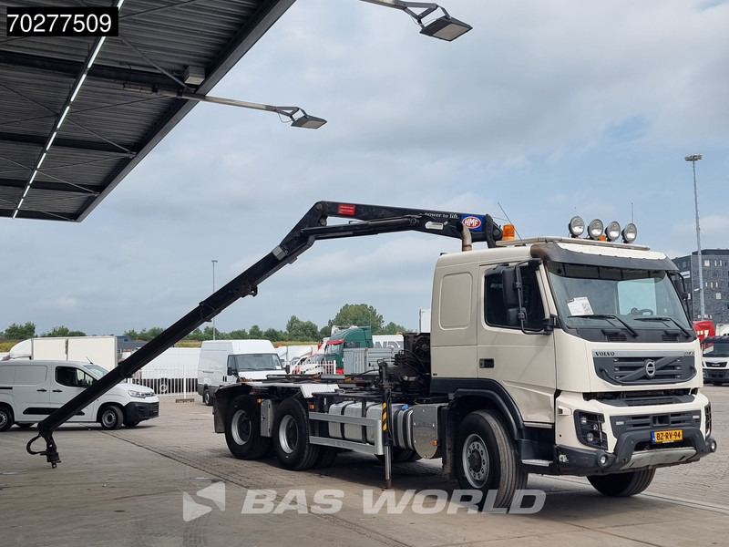 Hook lift, Truk derek Volvo FMX 460 6X4 X-Track 6x6 HMF1643 kran Crane Big-Axle Lenkachse Euro 5: gambar 9