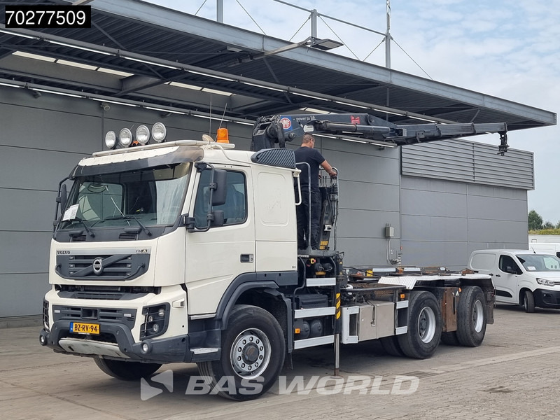 Hook lift, Truk derek Volvo FMX 460 6X4 X-Track 6x6 HMF1643 kran Crane Big-Axle Lenkachse Euro 5: gambar 10