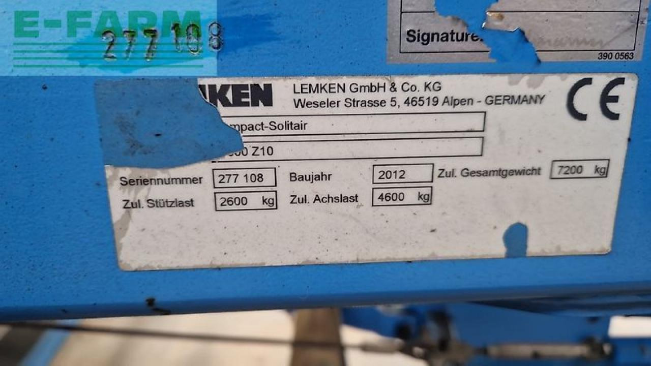 Mesin pengolahan tanah Lemken compact solitär 9/300z10: gambar 9