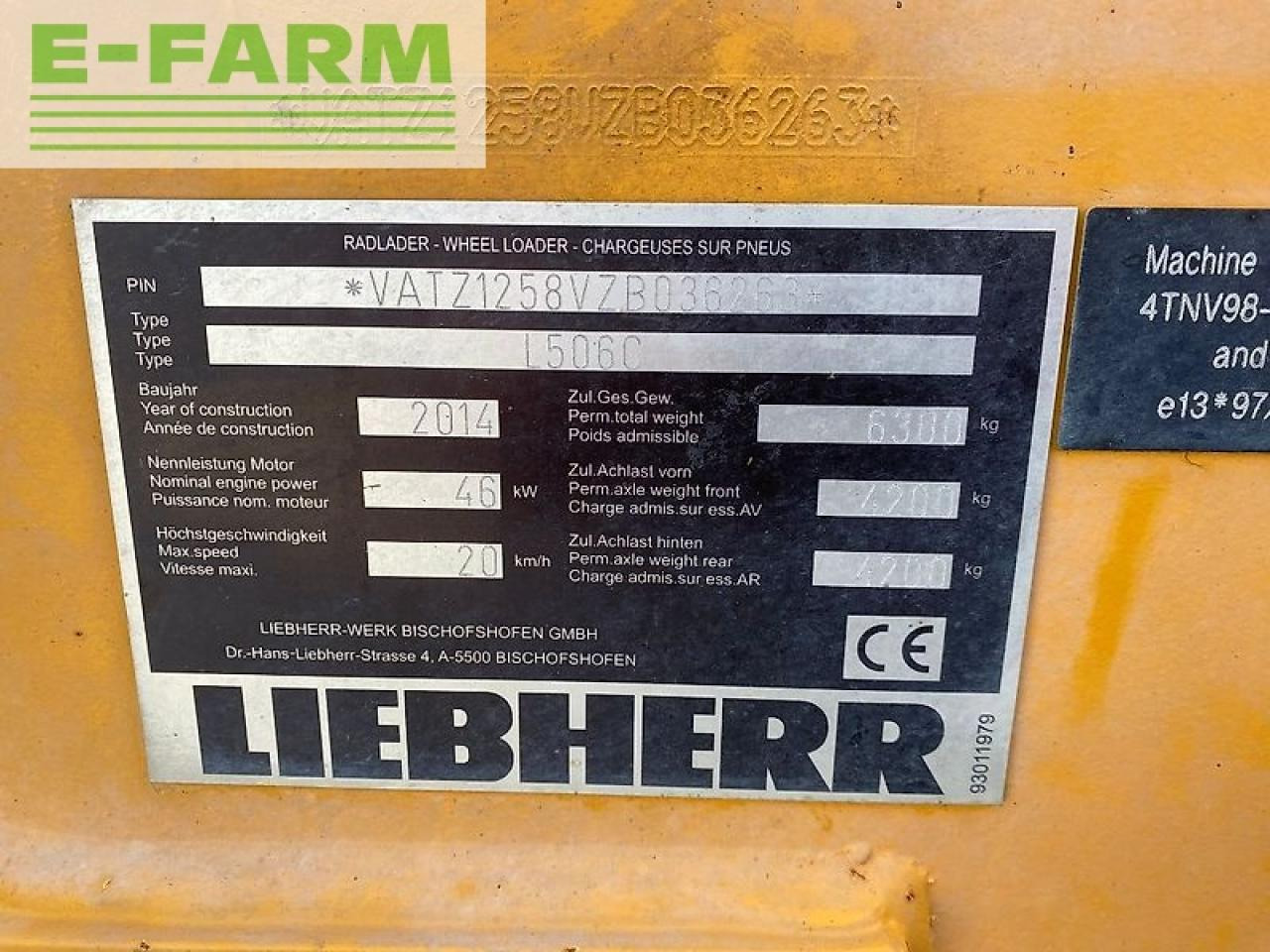 Wheel loader Liebherr l 506 c: gambar 20