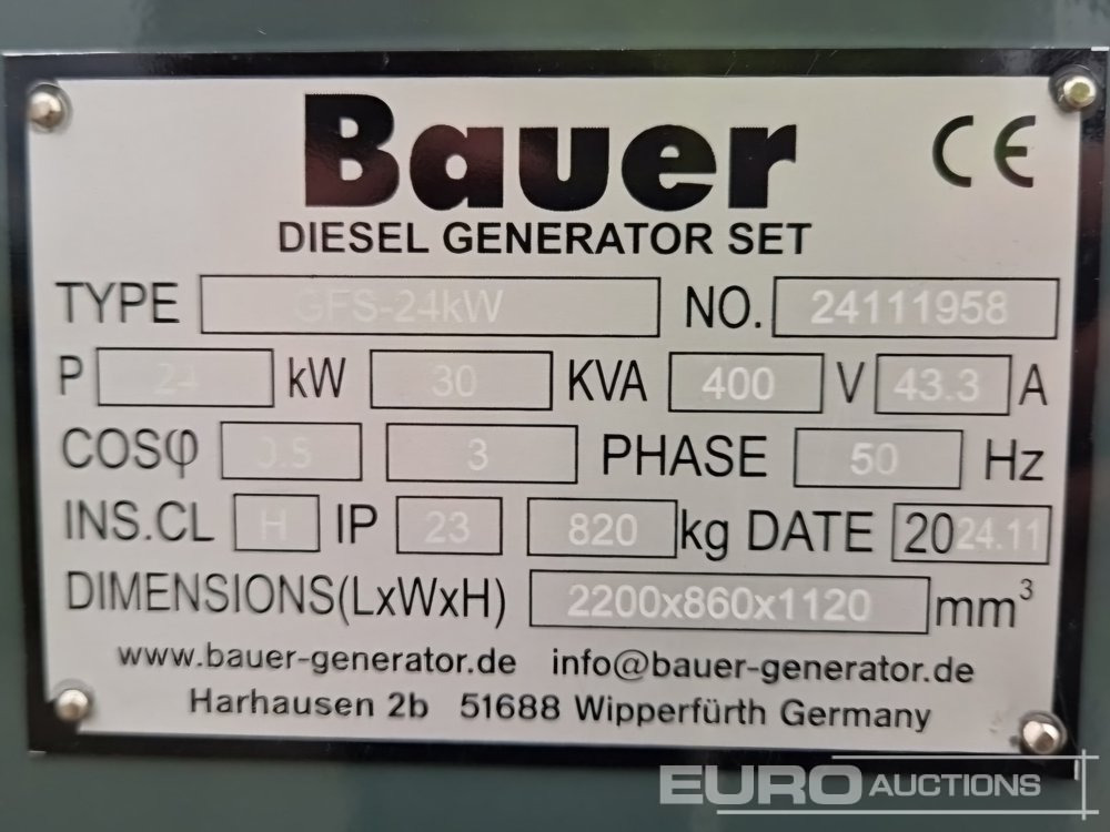 Genset Unused Bauer GFS-24KW: gambar 14