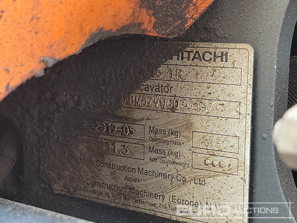 Ekskavator mini 2019 Hitachi ZX19U-5A YR: gambar 43