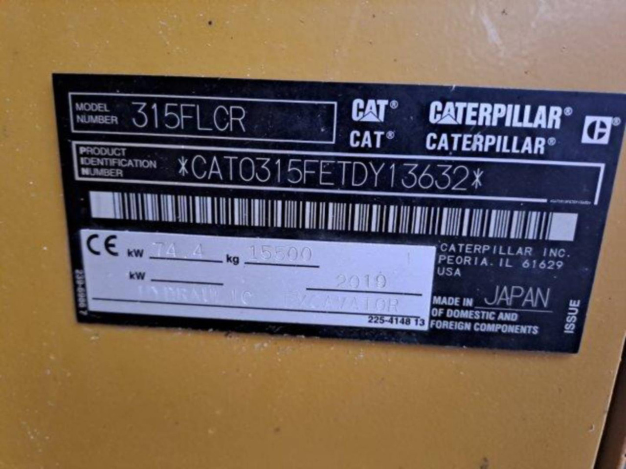 Ekskavator perayap CAT 315F: gambar 6